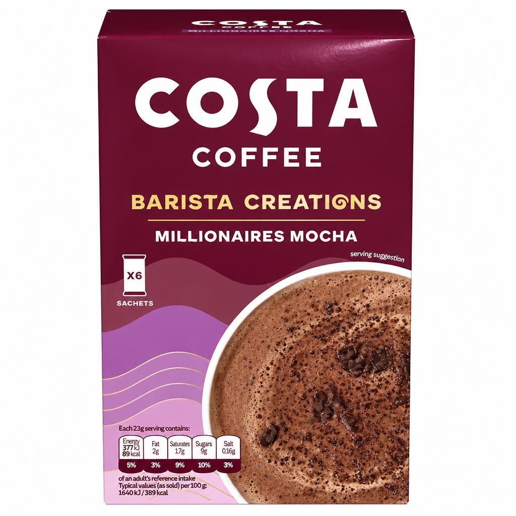 Costa coffee barista creation Millionaires Mocha Sachets 6 x23g