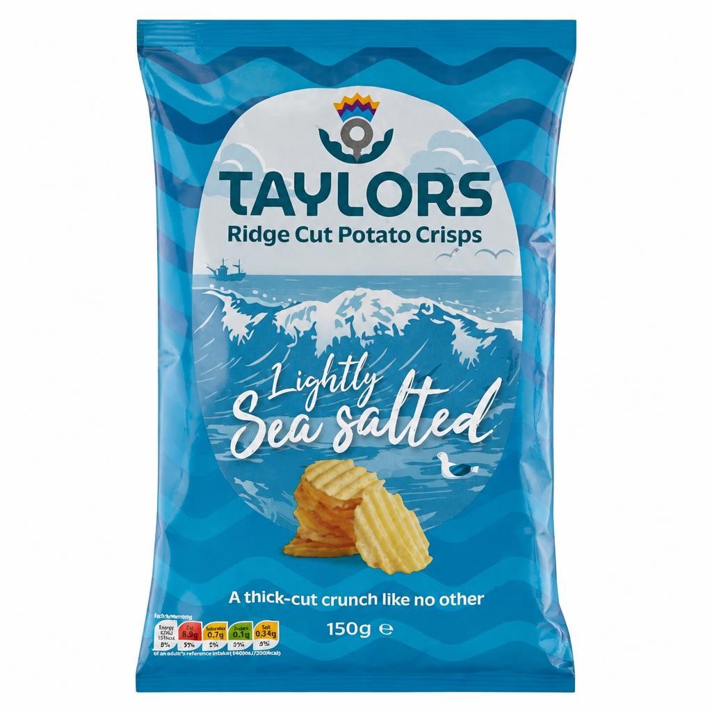 Taylors Ridge Cut Potato Crisps Lightly Sea Salted 150g