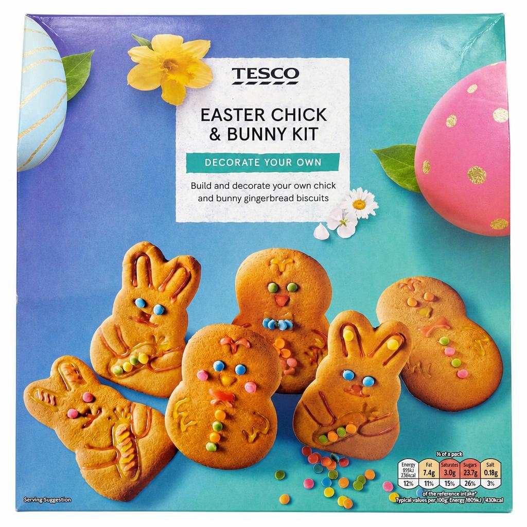 Tesco Chick & Bunny Gingerbread Kit Kit 441G