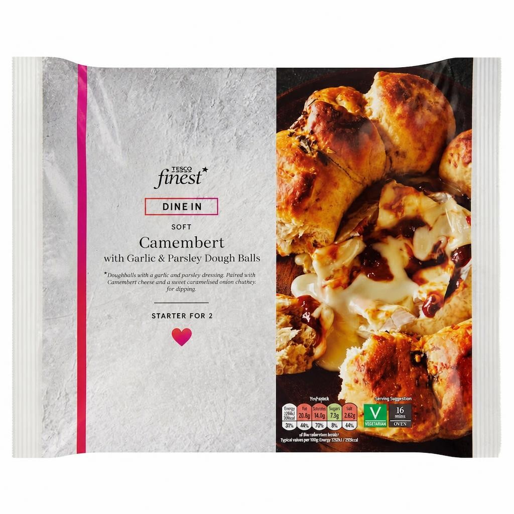 Tesco Finest Garlic & Parsley Camembert Dough Balls 430g