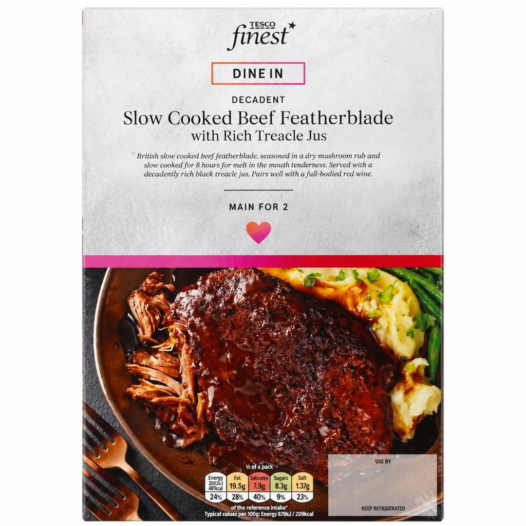 Tesco Finest Beef Featherblade with Rich Treacle Jus 565g