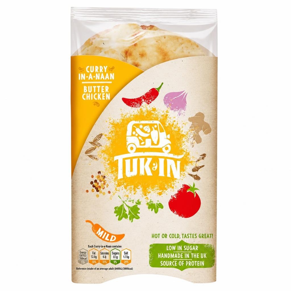 Tuk in Foods Butter Chicken Curry in a naan 180g