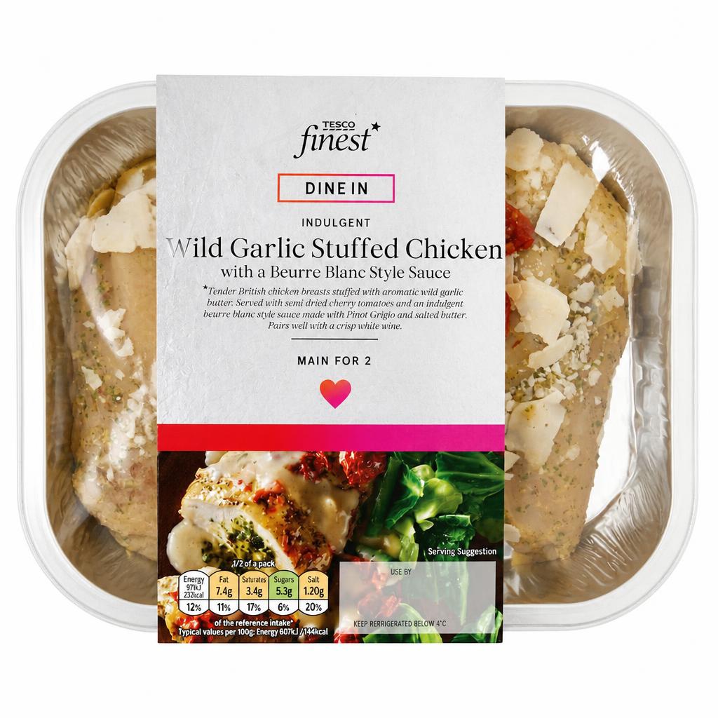 Tesco Finest Wild Garlic & Stuffed Chicken 375g