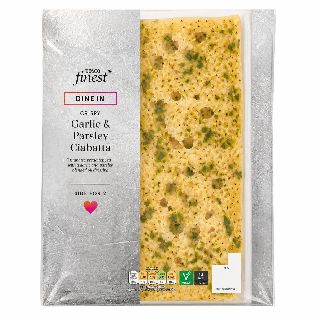 Tesco Finest Garlic & Parsley Ciabatta 255g