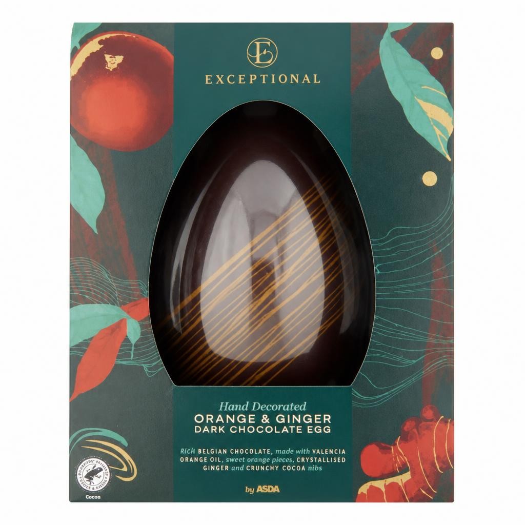 Exceptional by ASDA Orange & Ginger Dark Chocolate Egg 200g