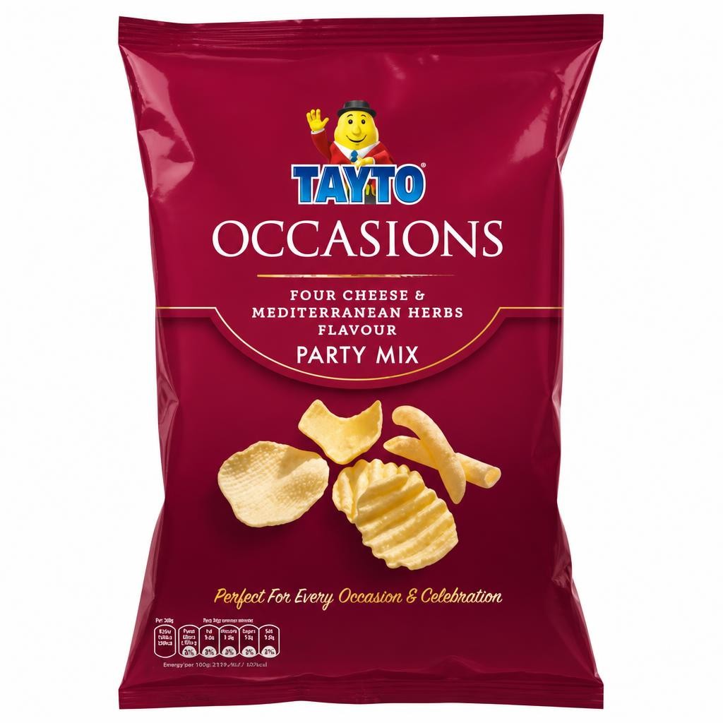 Tayto Four Cheese & Mediterranean Herbs Flavour Party Mix 90g