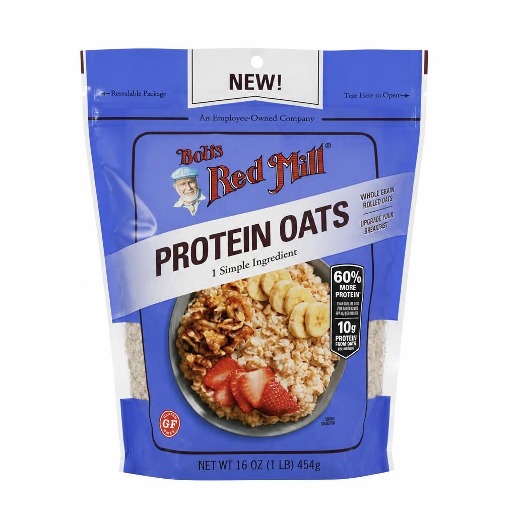 Bob's Red Mill Gluten Free Protein Rolled Oats 453g | Brown