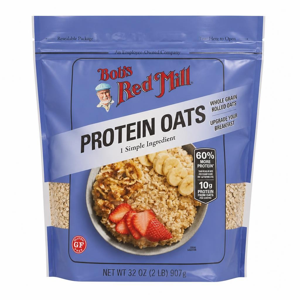Bob's Red Mill Gluten Free Protein Rolled Oats 907g | White