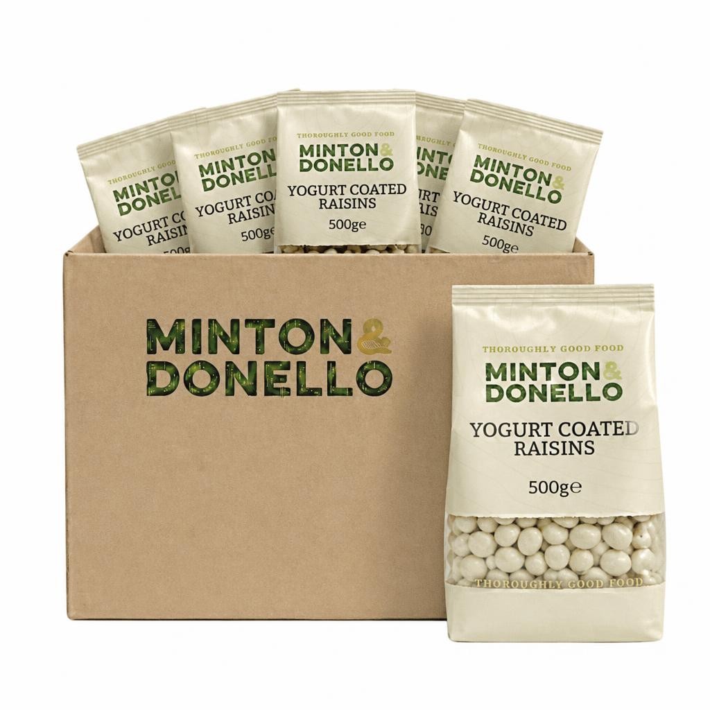 Minton & Donello Yoghurt Coated Raisins 6 x 500g