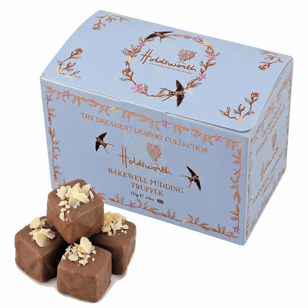 Holdsworth Chocolates Bakewell Pudding Truffles Ballotin Box 110g