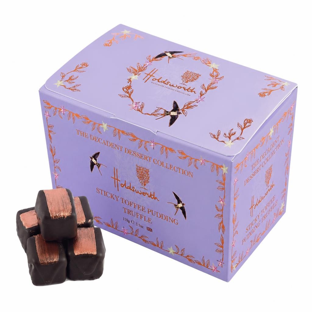 Holdsworth Chocolates Sticky Toffee Pudding Truffles Ballotin Box | 110g