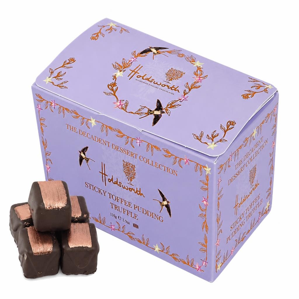Holdsworth Chocolates Sticky Toffee Pudding Truffles Ballotin Box | 110g
