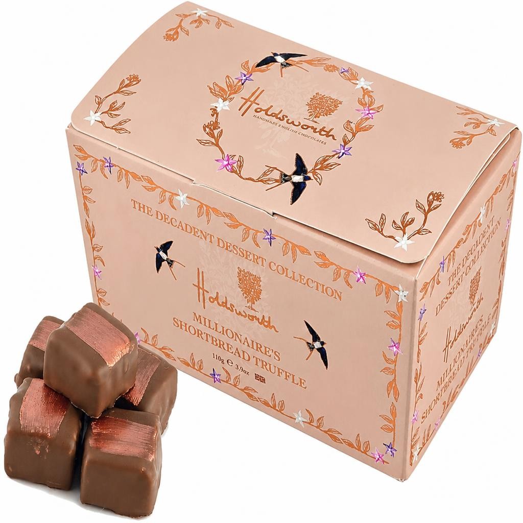 Holdsworth Chocolates Millionaires Short bread Truffles Ballotin Box | 110g