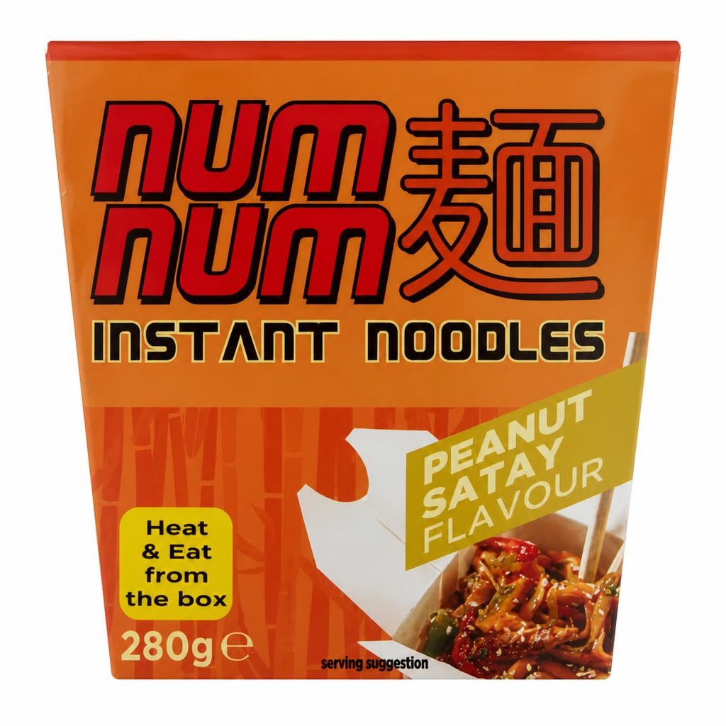 Num Num Instant Noodles Peanut Satay Flavour