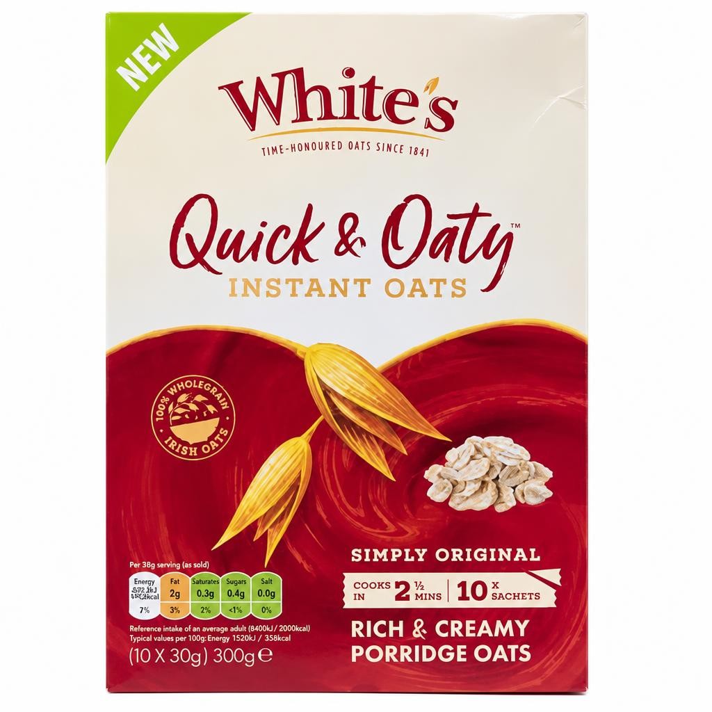 White's Quick & Oaty Instant Oats Simply Original 10 x 30g (300g)