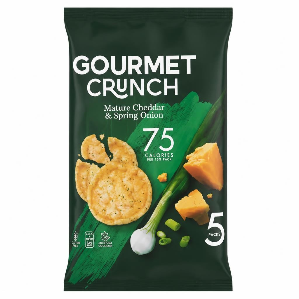 Gourmet Mature Cheddar & Spring Onion 5 x 18g