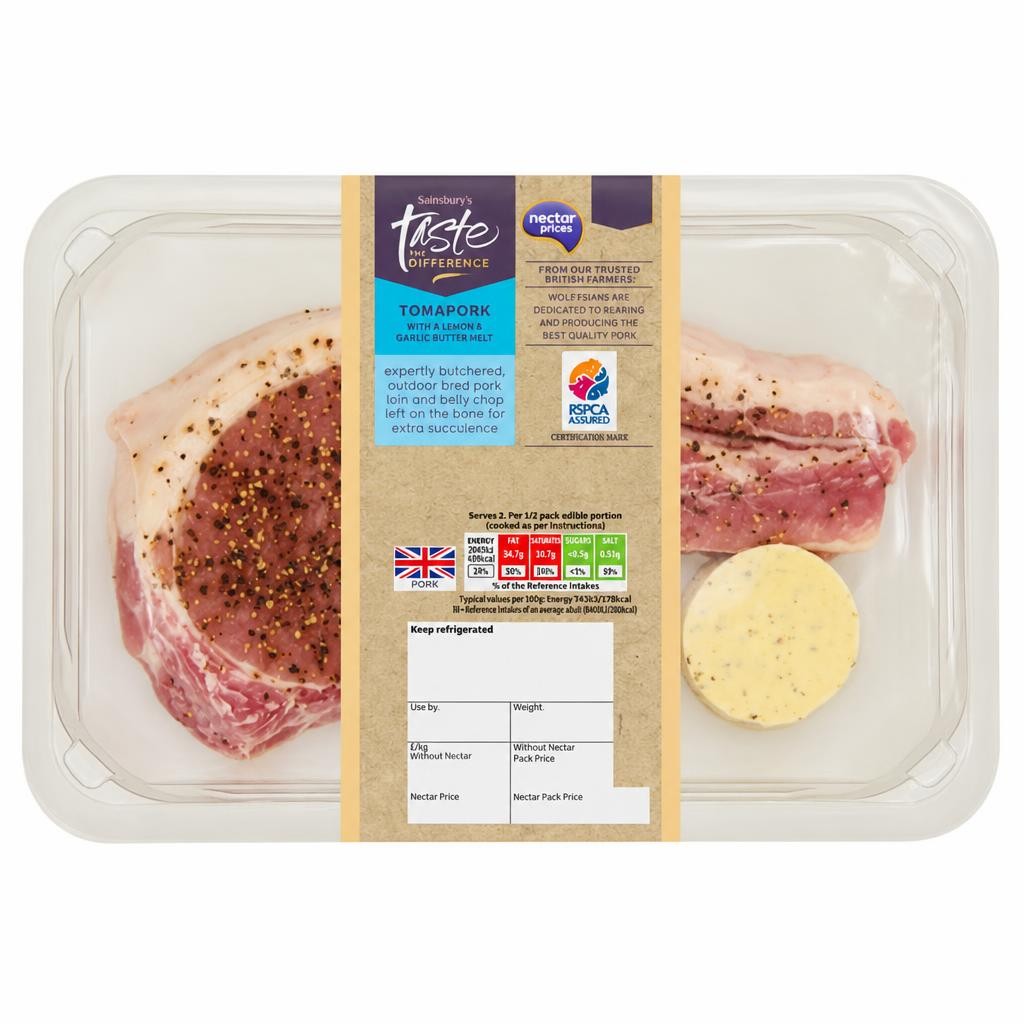 Sainsbury's Taste the Difference Tomapork with a Lemon & Garlic Butter Melt