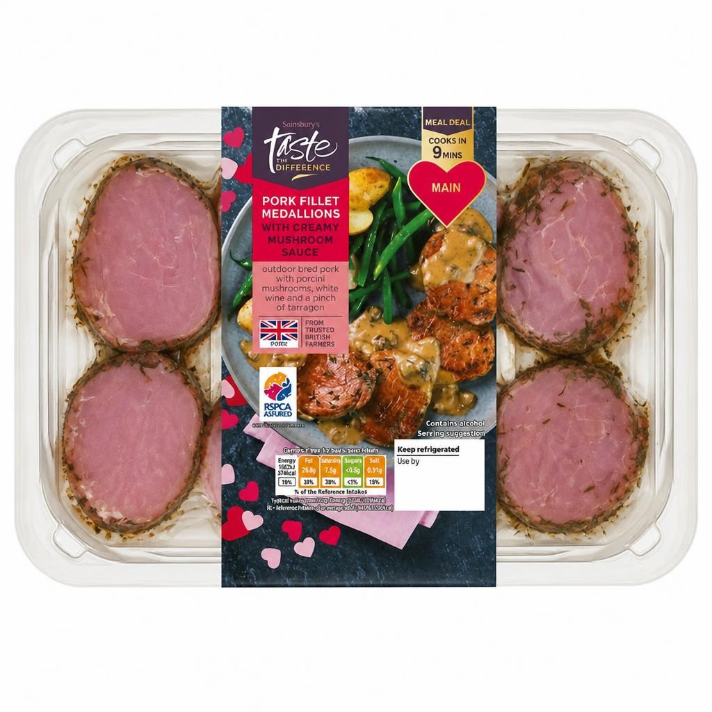 Sainsbury's Valentines Day Rtc Pork Fillet Meda, Taste the Difference
