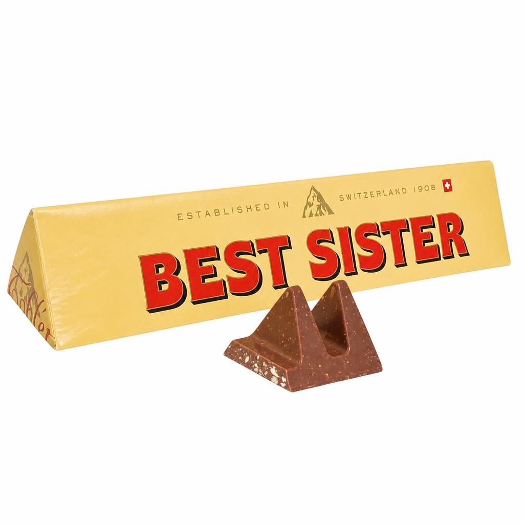 Toblerone Best Sister Gift Chocolate Gift Bar 340g