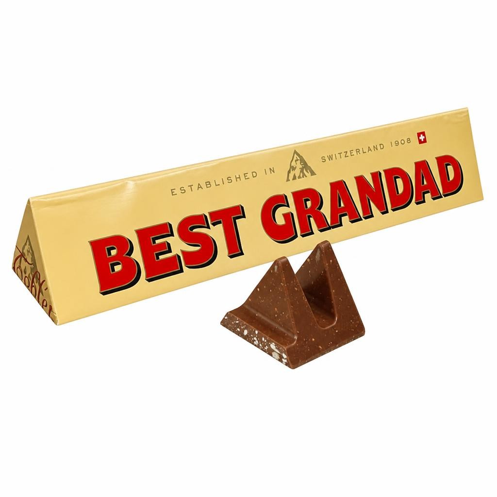 Toblerone Best Grandad Gift Chocolate Gift Bar 340g