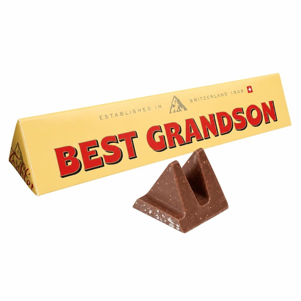Toblerone Best Grandson Milk Gift Chocolate Gift Bar 340g