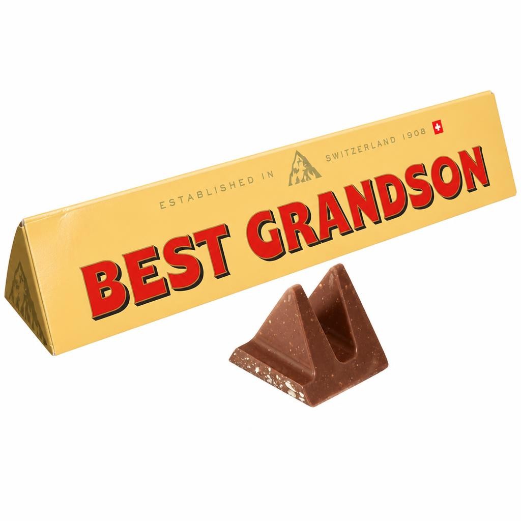 Toblerone Best Grandson Milk Gift Chocolate Gift Bar 340g