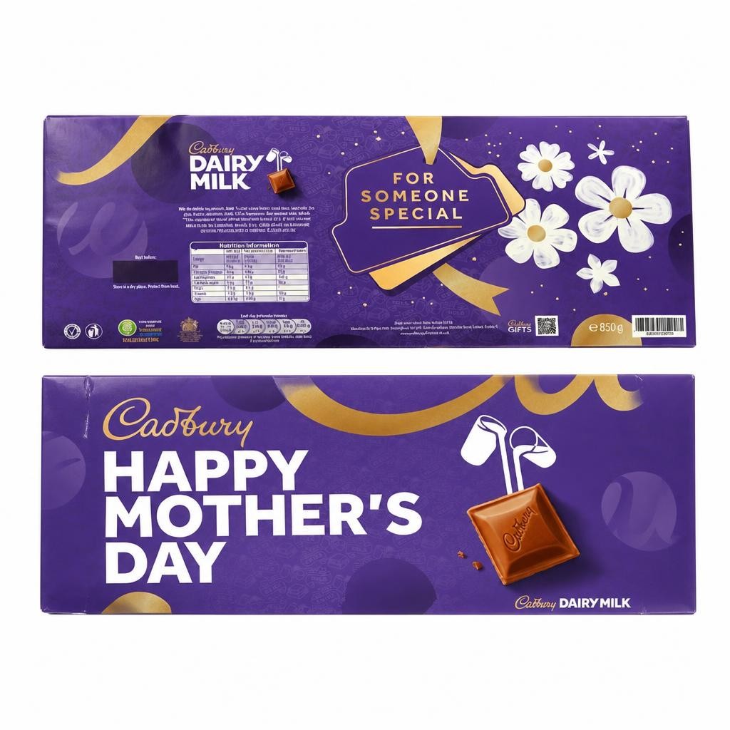 Cadbury Happy Mother's Day Dairy Milk Chocolate Gift Bar 850g
