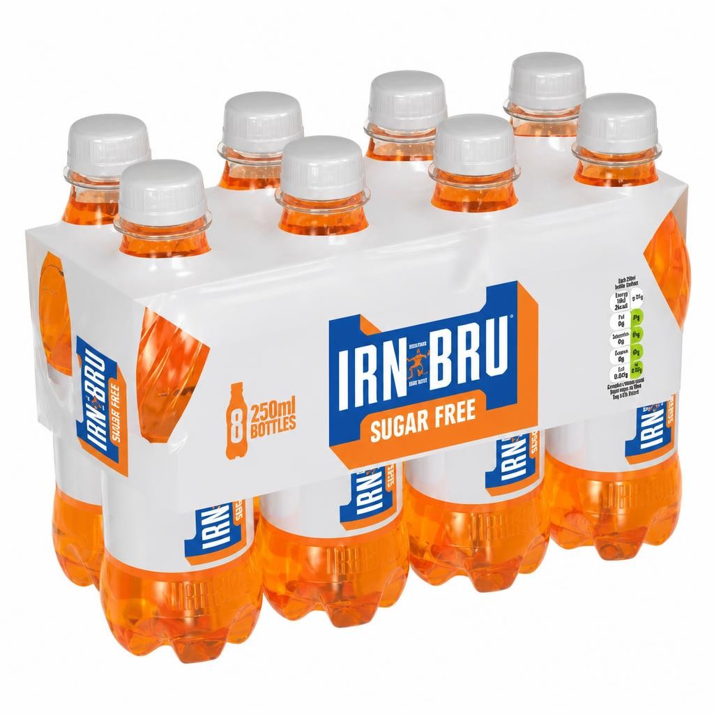 IRN-BRU IRN-BRU Sugar Free Soft Drink Bottles 8 x 250ml