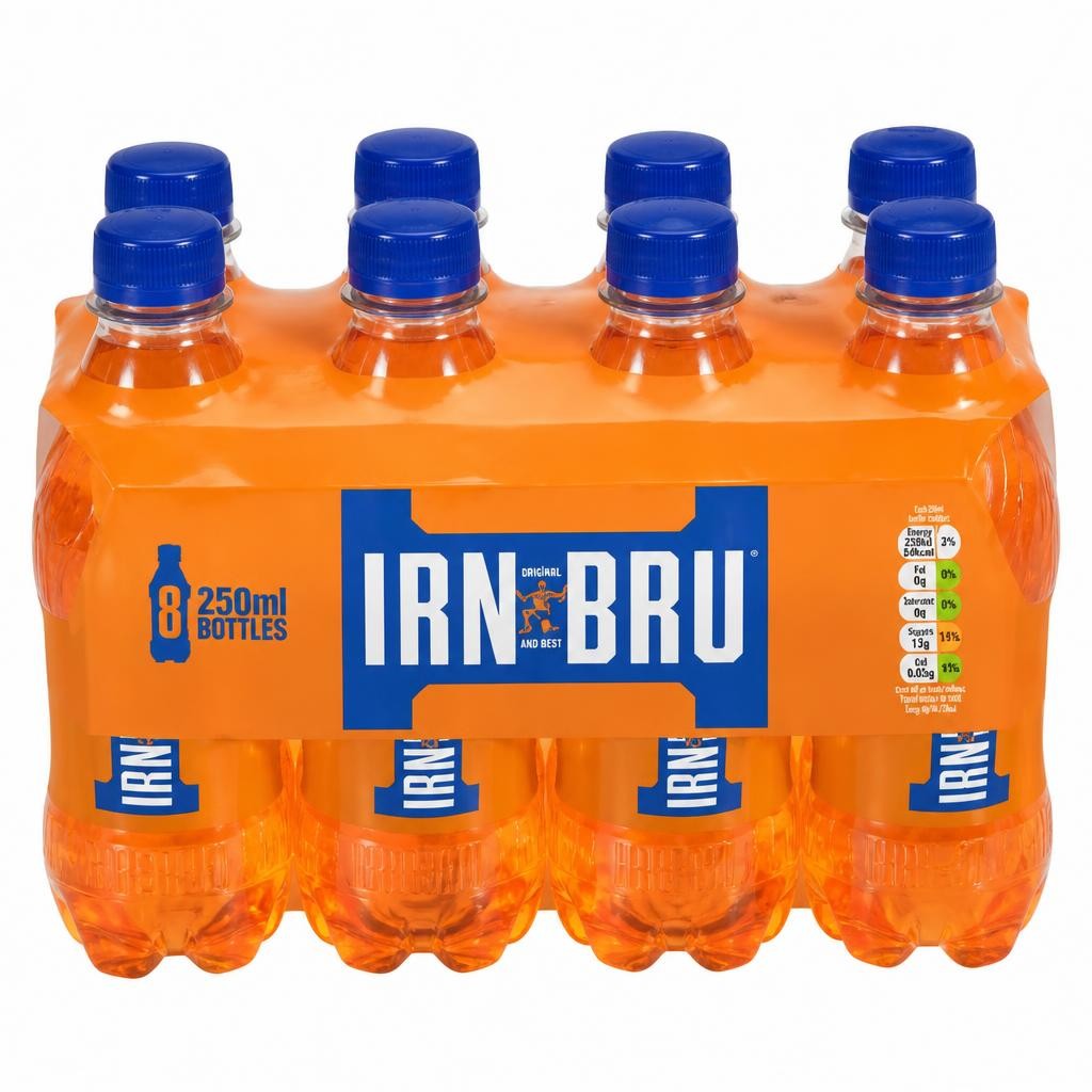 IRN-BRU IRN-BRU Soft Drink Bottles 8 x 250ml