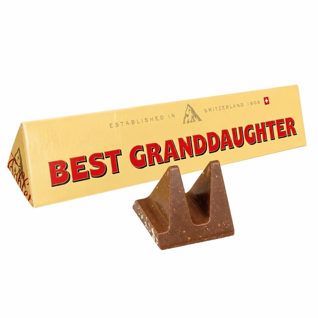 Toblerone Best Granddaughter Gift Chocolate Gift Bar 340g
