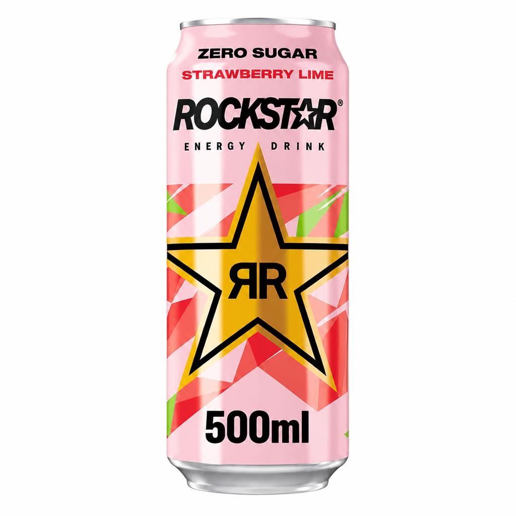 Rockstar Energy Drink Refresh Strawberry & Lime 500ml