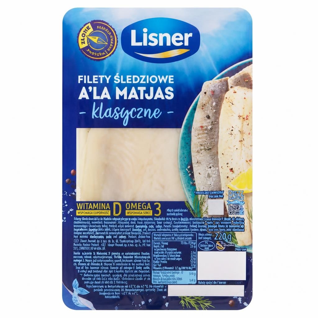 Lisner Salted Herring Skinless Fillets in Rapeseed Oil 220g