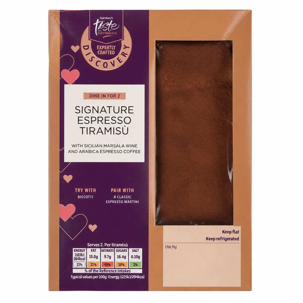 Sainsbury's Discovery 2 x 90g Signature Espresso Tiramisu, Taste the Difference