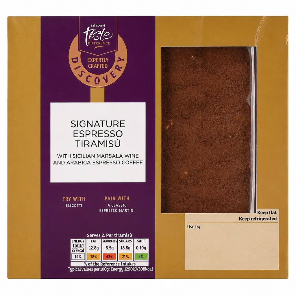 Sainsbury's Discovery 2 x 90g Signature Espresso Tiramisu, Taste the Difference