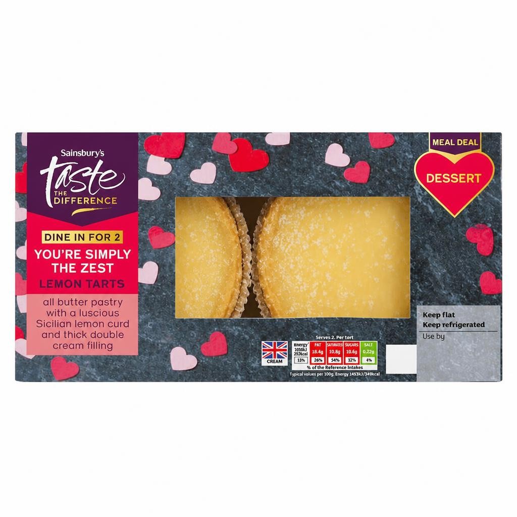Sainsbury's 2 x 73g Lemon Tarts, Taste the Difference