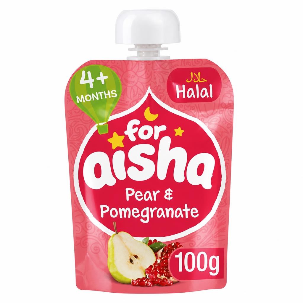 For Aisha Pear & Pomegranate 4+ Months 100g