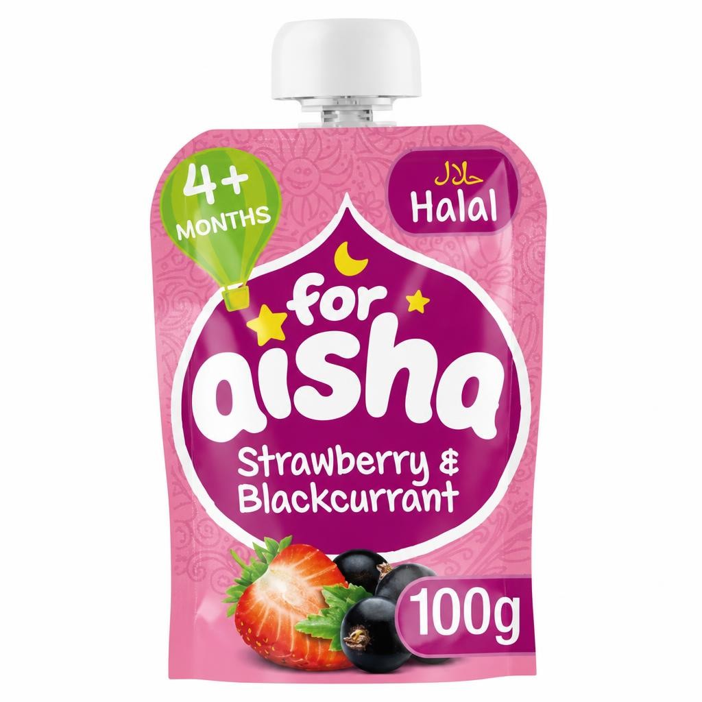 For Aisha Strawberry & Blackcurrant 4+ Months 100g