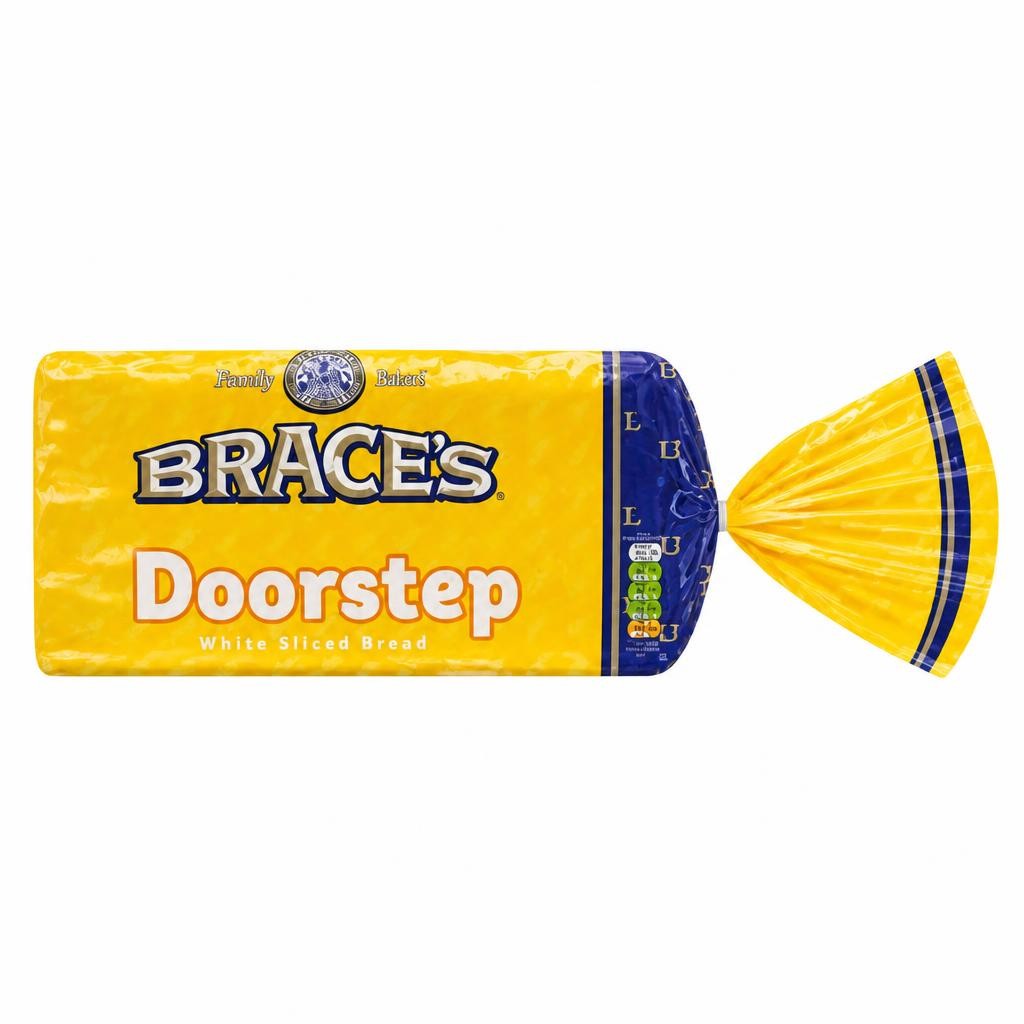 Brace's Family Bread Luxury Doorstep White Sliced Bread 800g