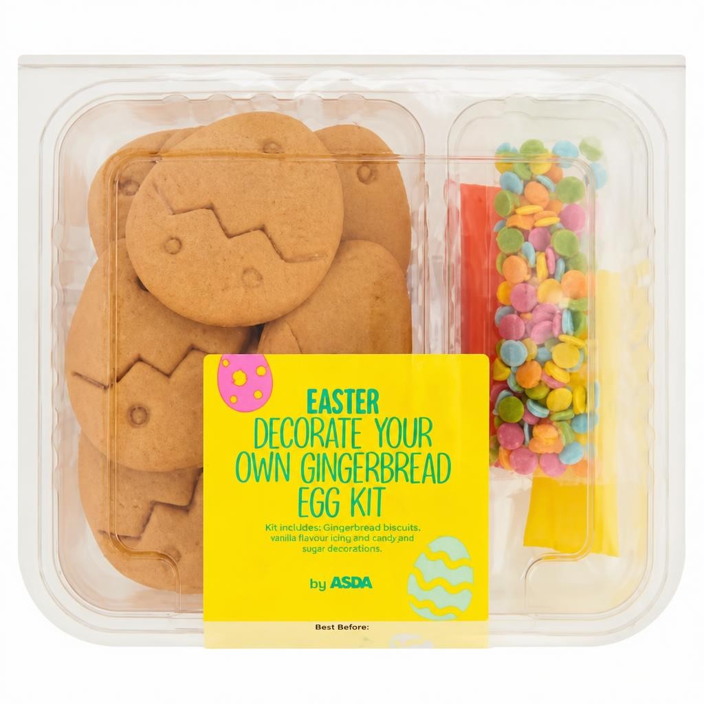ASDA Easter Decorate Your Own Gingerbread Egg Kit 176g
