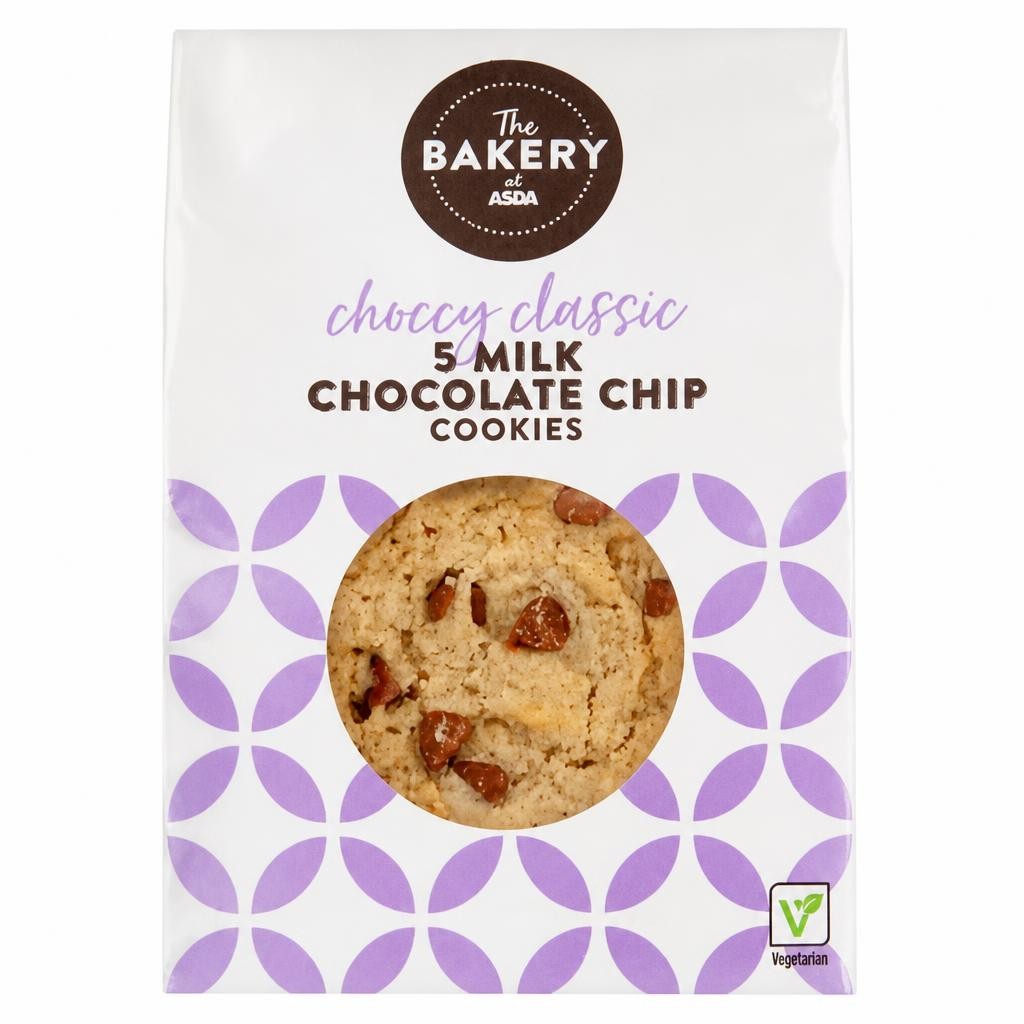 ASDA 5 Milk Chocolate Chip Cookies