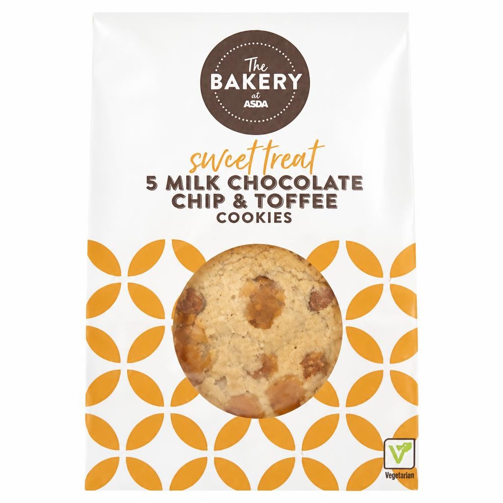 ASDA Milk Chocolate Chip & Toffee Cookies 5pk