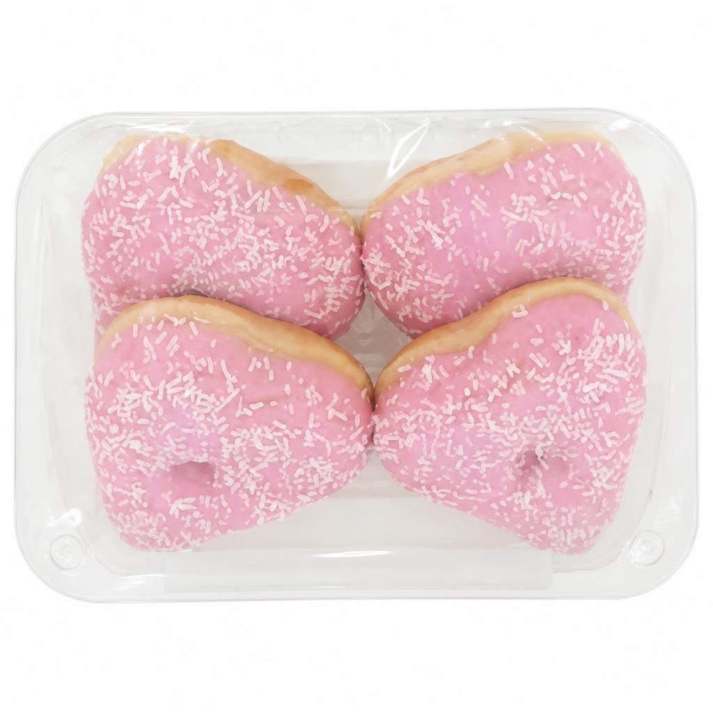 ASDA 4 Heart Shaped Donuts