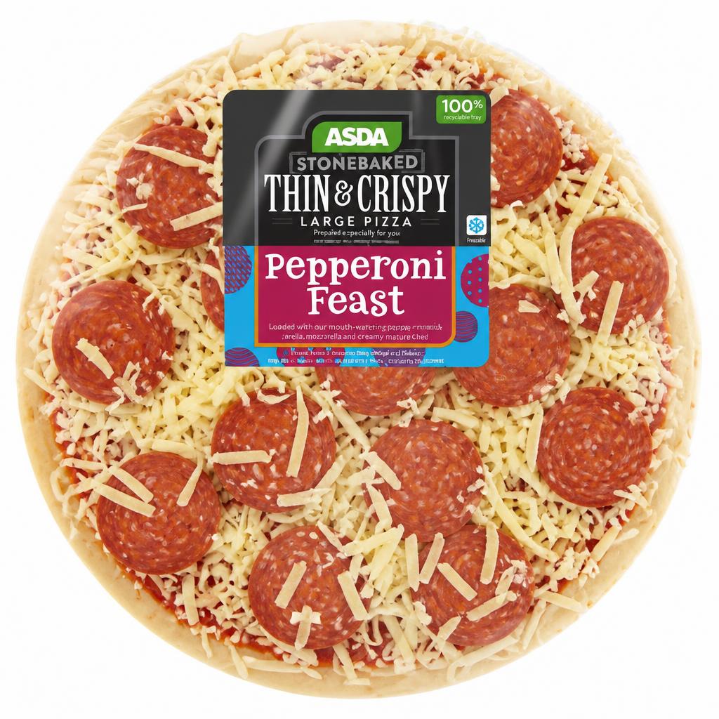 ASDA Pepperoni Feast Large Thin Stonebaked Pizza
