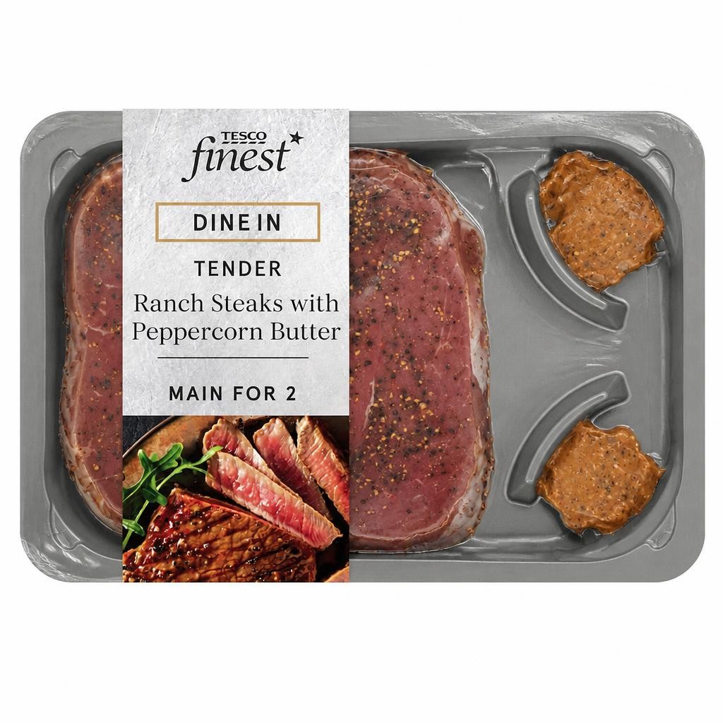 Tesco Finest Dine In Ranch Steaks with Peppercorn Melt 303g