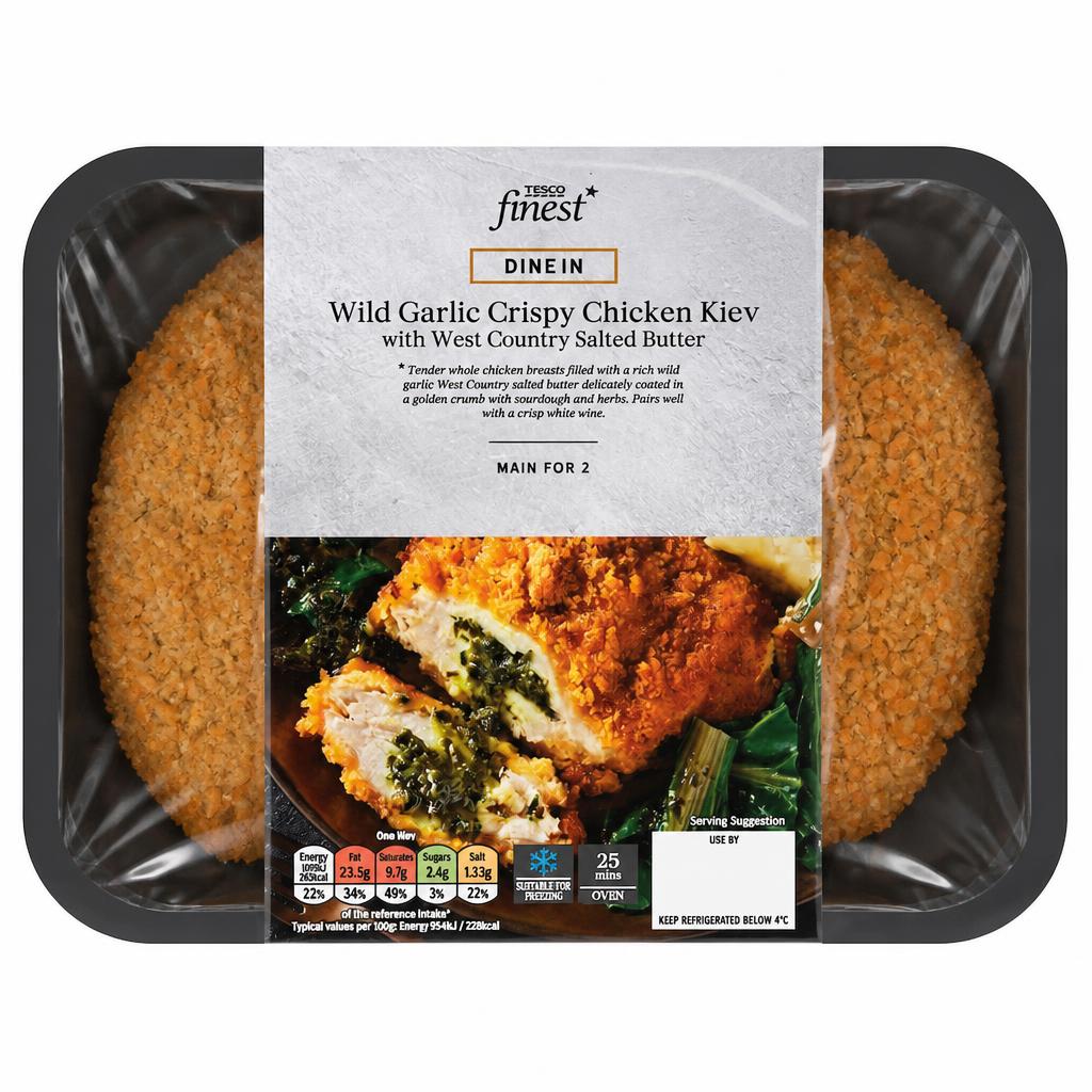 Tesco Finest Wild Garlic Crispy Chicken Kiev 395g