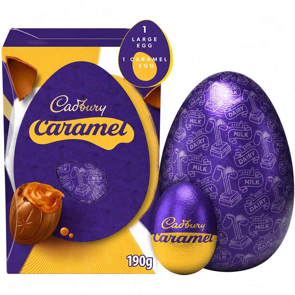 Cadbury Caramel Large Milk Chocolate Easter Egg 190g