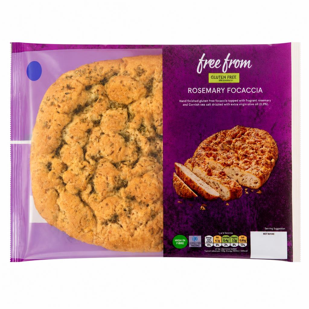 Tesco Free From Rosemary & Sea Salt Focaccia 350g