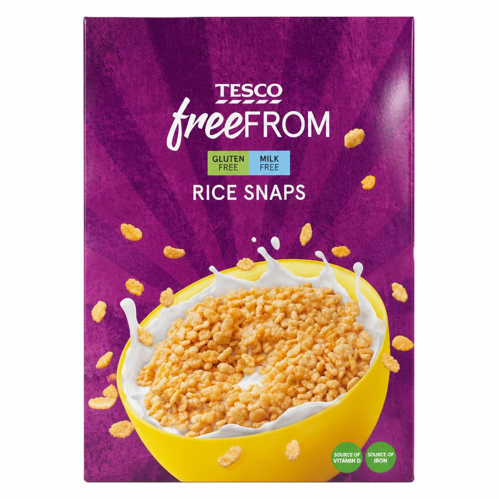 Tesco Free From Rice Snaps 300G.