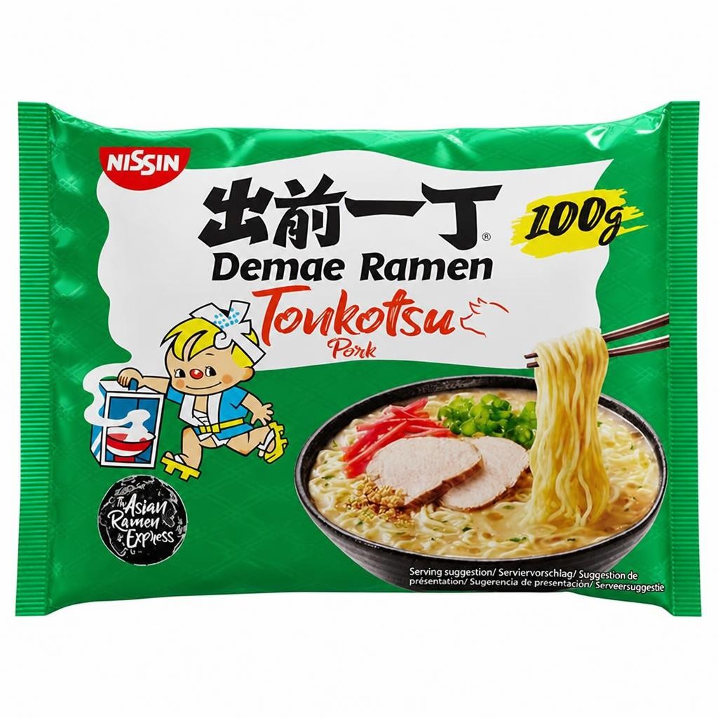 Nissin Demae Ramen 100g Tonkotsu Pork Instant Noodles