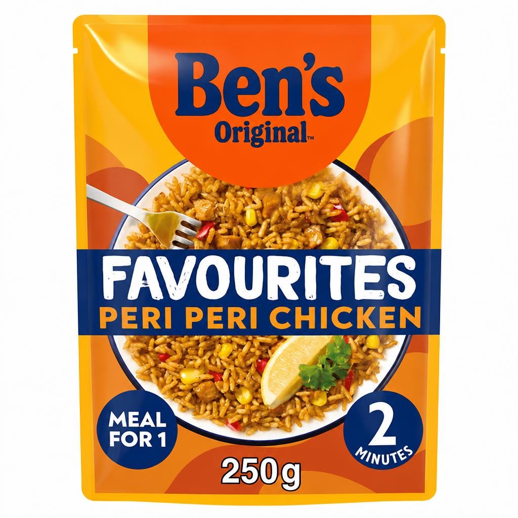 Ben's Original 250g Favourites Peri Peri Chicken & Vegetable Microwave Rice Meal
